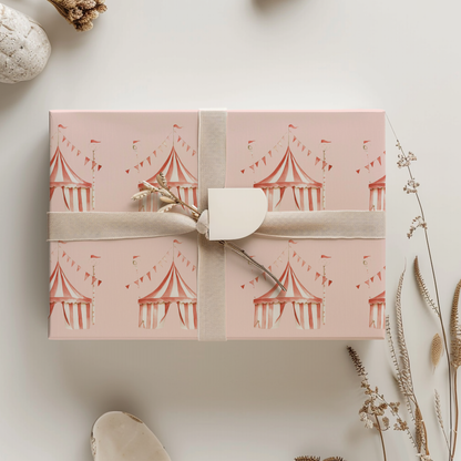 Big Top Daydreams | Whimsical Circus Tent Wrapping Paper