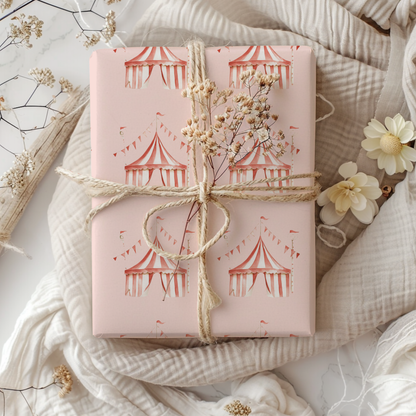 Big Top Daydreams | Whimsical Circus Tent Wrapping Paper