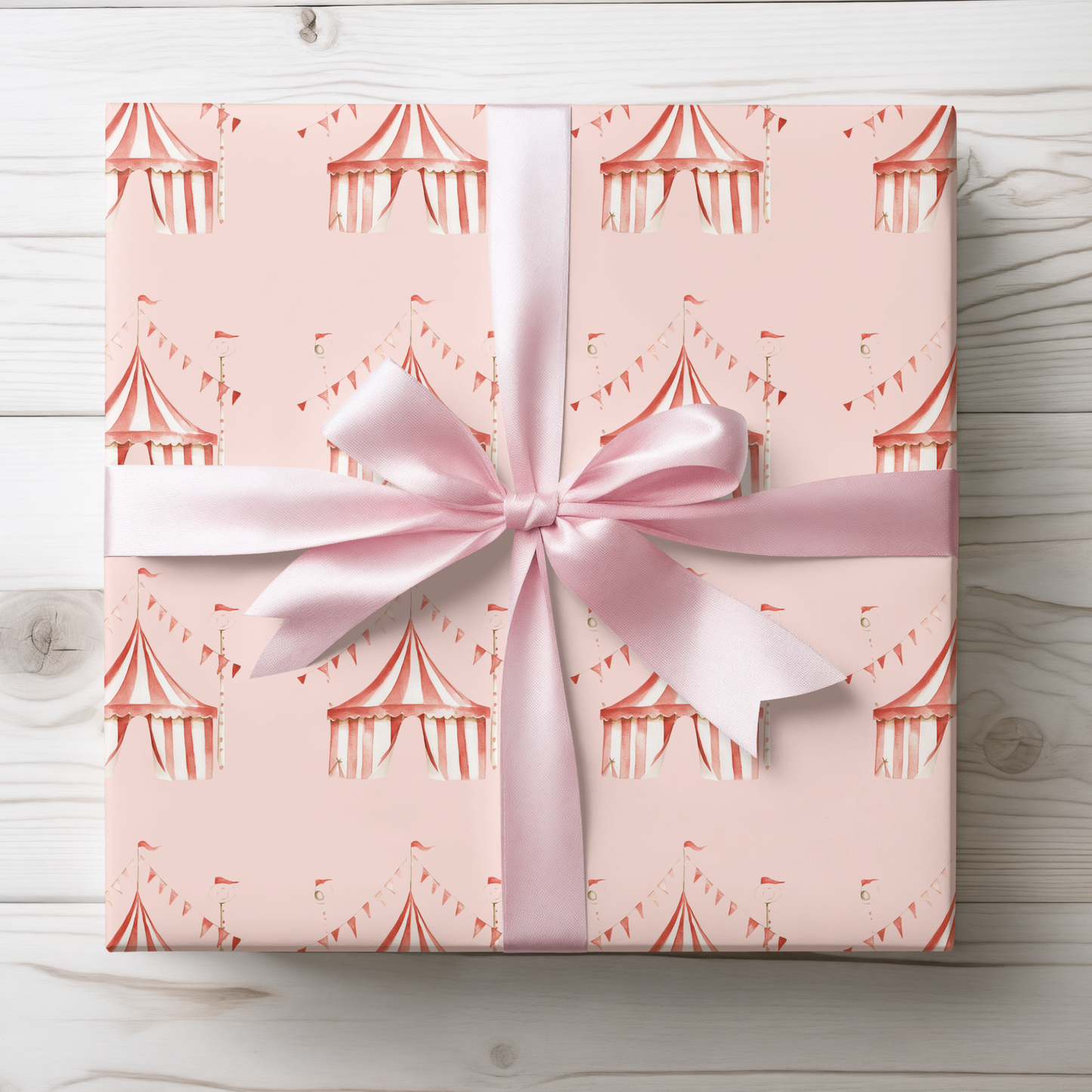 Big Top Daydreams | Whimsical Circus Tent Wrapping Paper