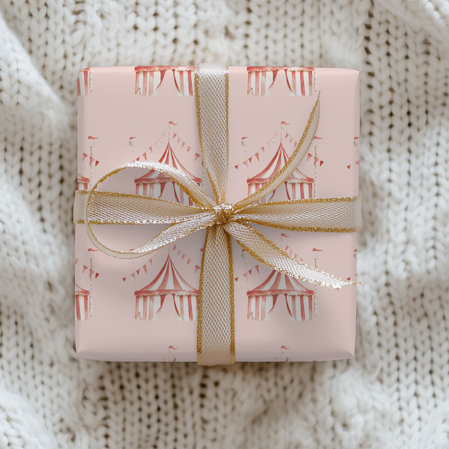 Big Top Daydreams | Whimsical Circus Tent Wrapping Paper