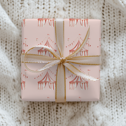 Big Top Daydreams | Whimsical Circus Tent Wrapping Paper