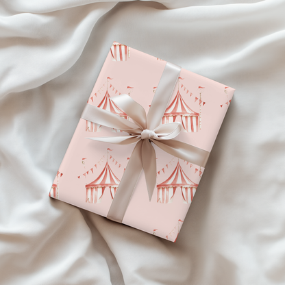 Big Top Daydreams | Whimsical Circus Tent Wrapping Paper