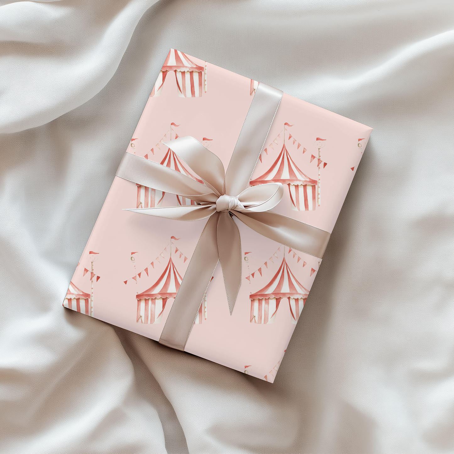 Big Top Daydreams | Whimsical Circus Tent Wrapping Paper