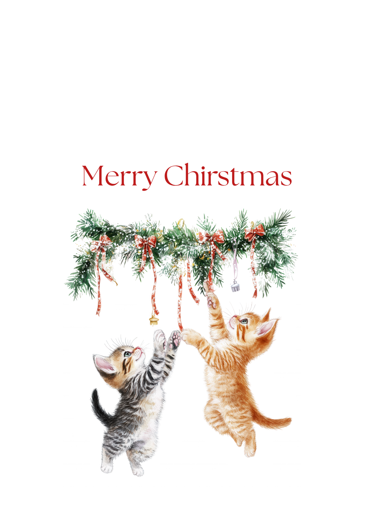 Funny Christmas (Cats - Set 2) Greeting Card Pack | Set of 5 Holiday Cards | Cute & Cheeky Christmas Cards