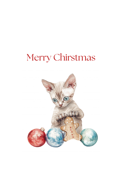 Funny Christmas (Cats - Set 2) Greeting Card Pack | Set of 5 Holiday Cards | Cute & Cheeky Christmas Cards