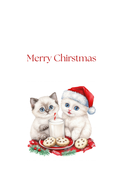 Funny Christmas (Cats - Set 2) Greeting Card Pack | Set of 5 Holiday Cards | Cute & Cheeky Christmas Cards