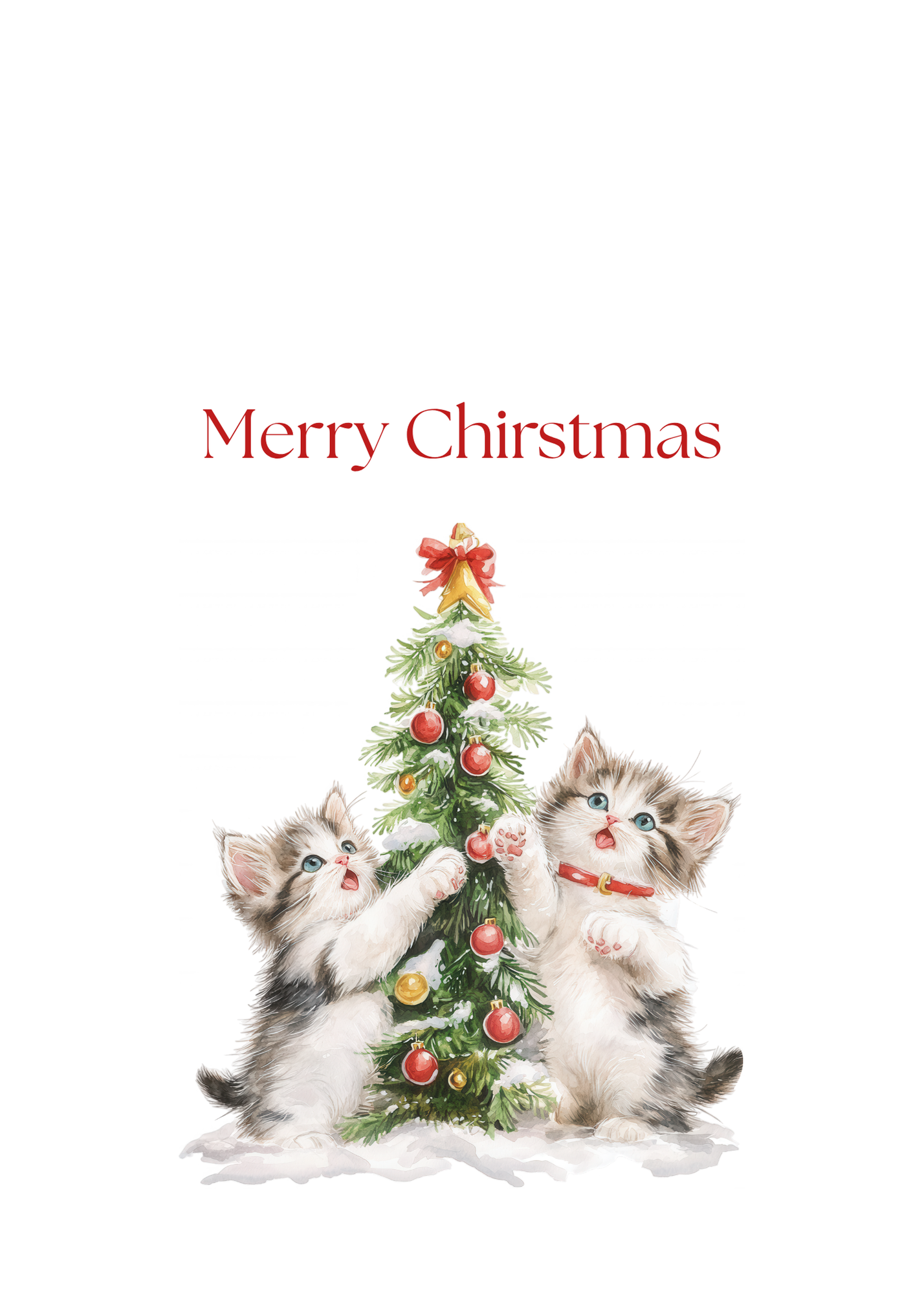Funny Christmas (Cats - Set 3) Greeting Card Pack | Set of 5 Holiday Cards | Cute & Cheeky Christmas Cards