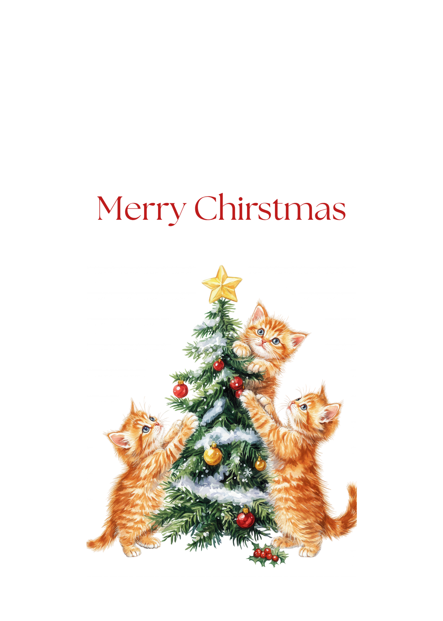 Funny Christmas (Cats - Set 3) Greeting Card Pack | Set of 5 Holiday Cards | Cute & Cheeky Christmas Cards