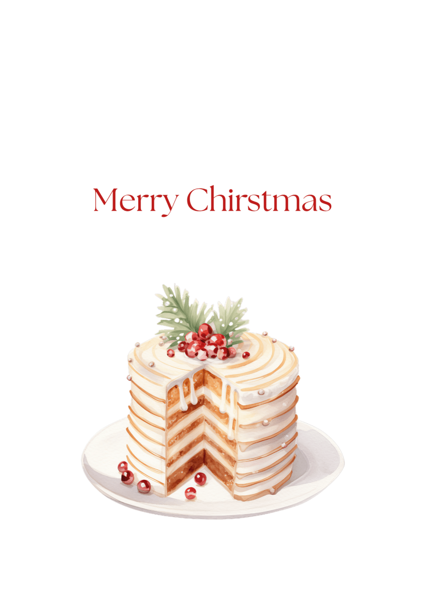 Funny Christmas (Food - Set 1) Greeting Card Pack | Set of 5 Holiday Cards | Cute & Cheeky Christmas Cards