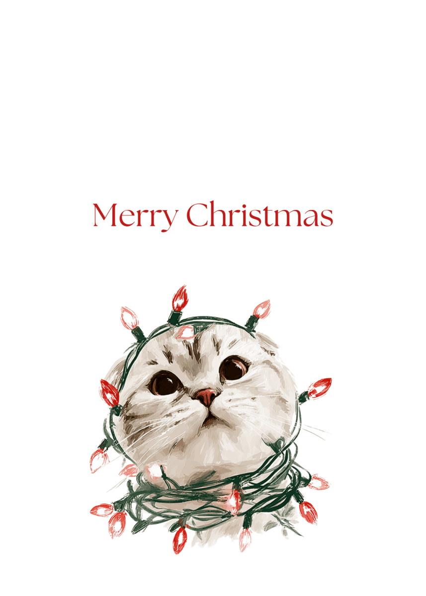 Christmas Kitten Greeting Cards (25-Pack)