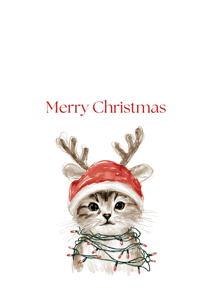 Christmas Kitten Greeting Cards (25-Pack)