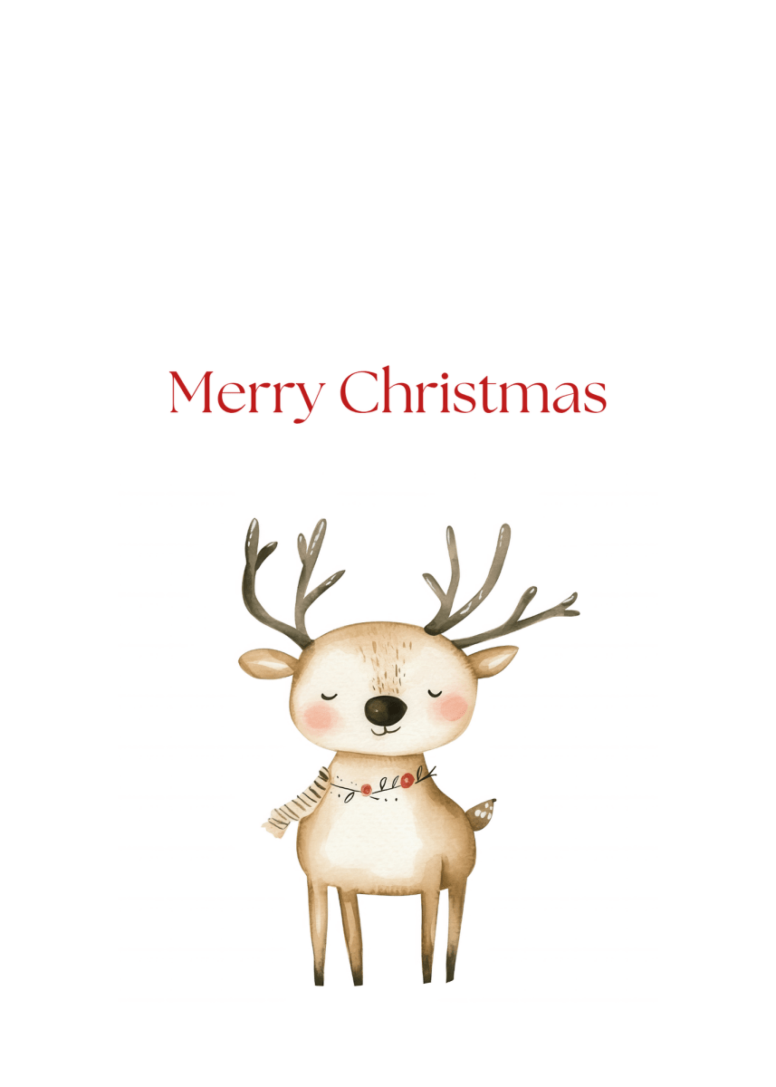 Christmas Cards 5-Pack — 'Merry Christmas' Cozy Holiday Designs