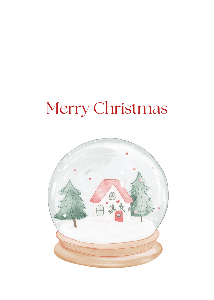 Christmas Cards 5-Pack — 'Merry Christmas' Cozy Holiday Designs