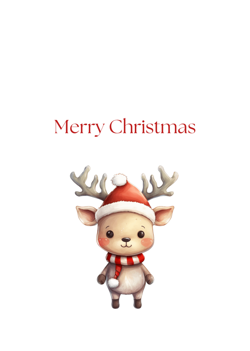 Cute Woodland Animals Christmas Cards (5-Pack)