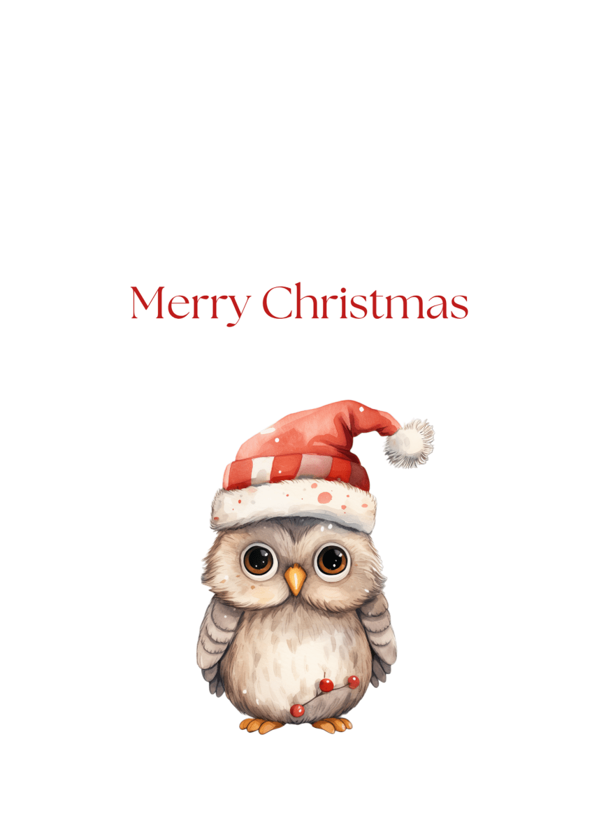 Cute Woodland Animals Christmas Cards (5-Pack)