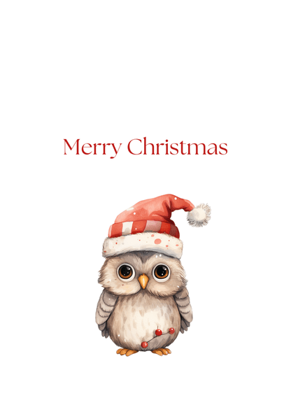 Cute Woodland Animals Christmas Cards (5-Pack)