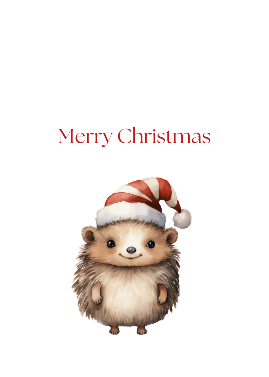 Cute Woodland Animals Christmas Cards (5-Pack)
