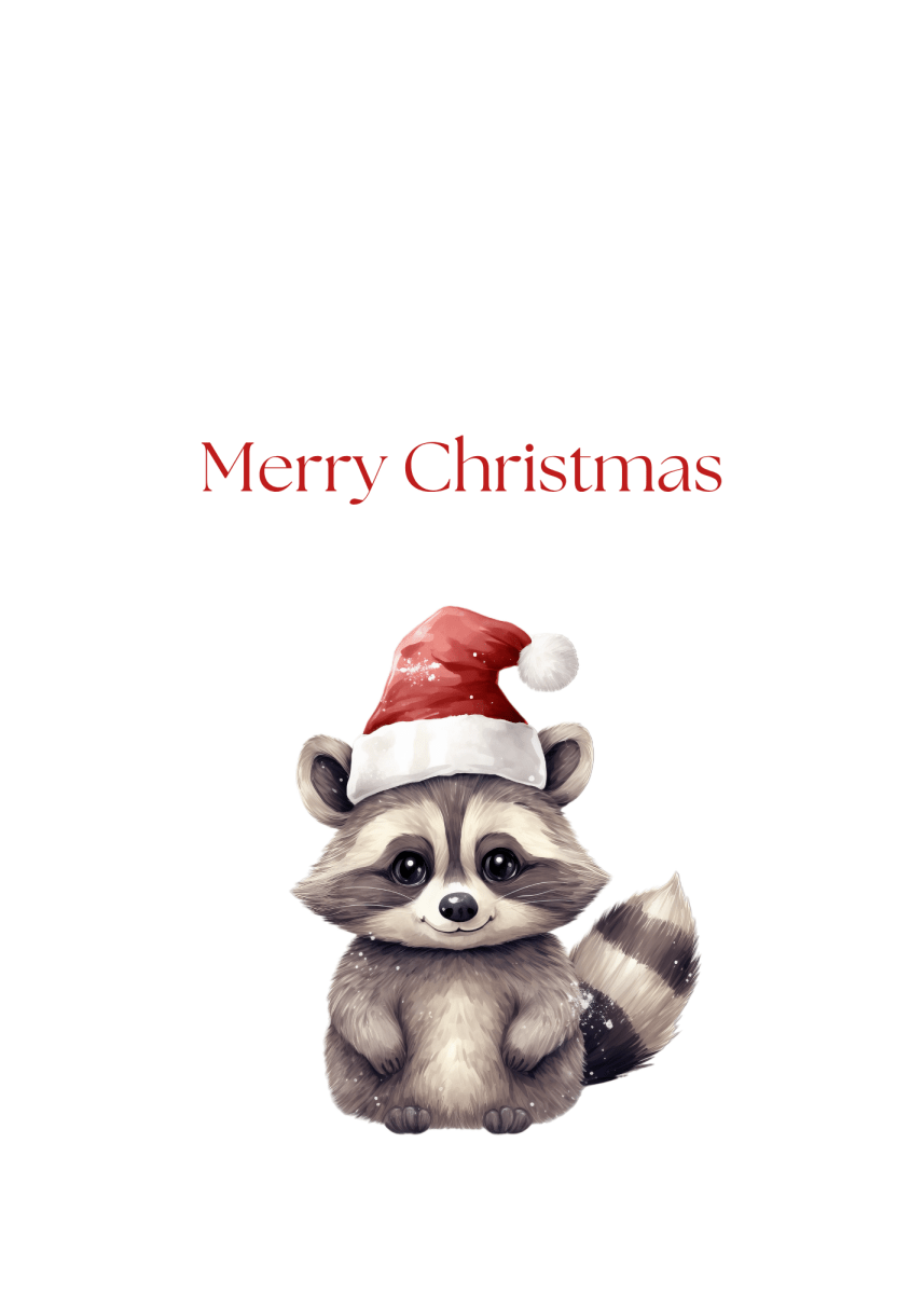 Cute Woodland Animals Christmas Cards (5-Pack)