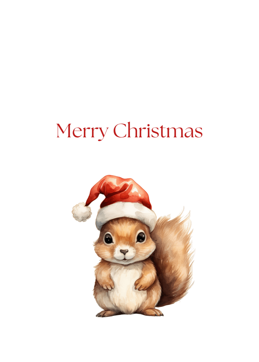 Cute Woodland Animals Christmas Cards (5-Pack)