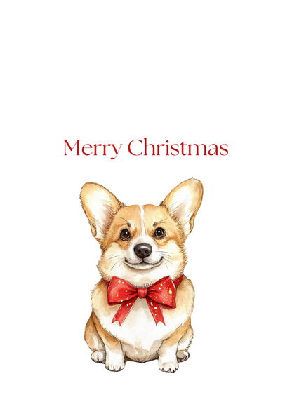 Dog Christmas Cards| Merry Christmas Greeting Cards – 25 Unique Designs | Blank Inside