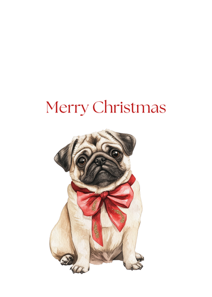 Dog Christmas Cards| Merry Christmas Greeting Cards – 25 Unique Designs | Blank Inside