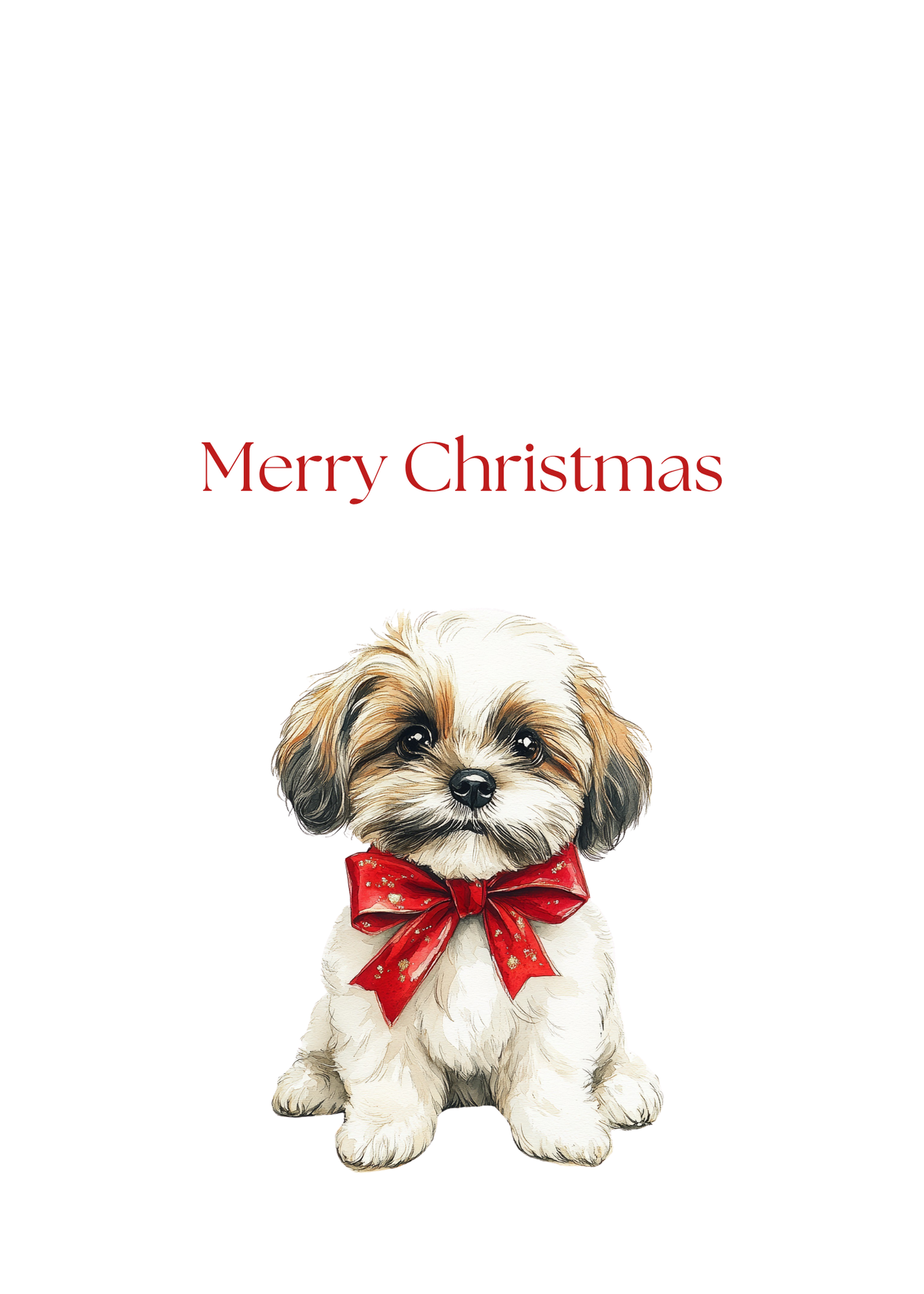 Dog Christmas Cards| Merry Christmas Greeting Cards – 25 Unique Designs | Blank Inside