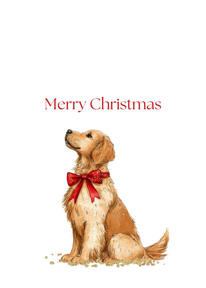 Dog Christmas Cards| Merry Christmas Greeting Cards – 25 Unique Designs | Blank Inside