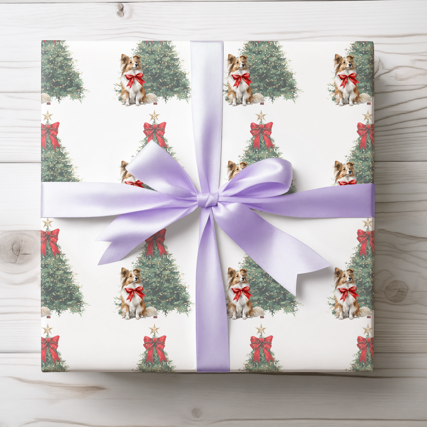 Christmas Wreath Wrapping Paper Roll — Festive Holiday Gift Wrap