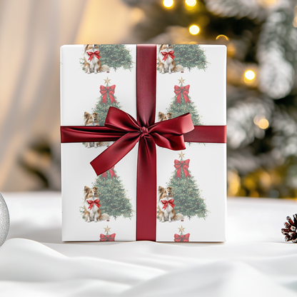 Christmas Wreath Wrapping Paper Roll — Festive Holiday Gift Wrap