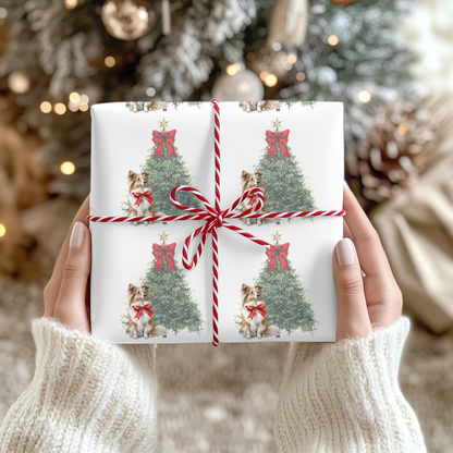 Christmas Wreath Wrapping Paper Roll — Festive Holiday Gift Wrap