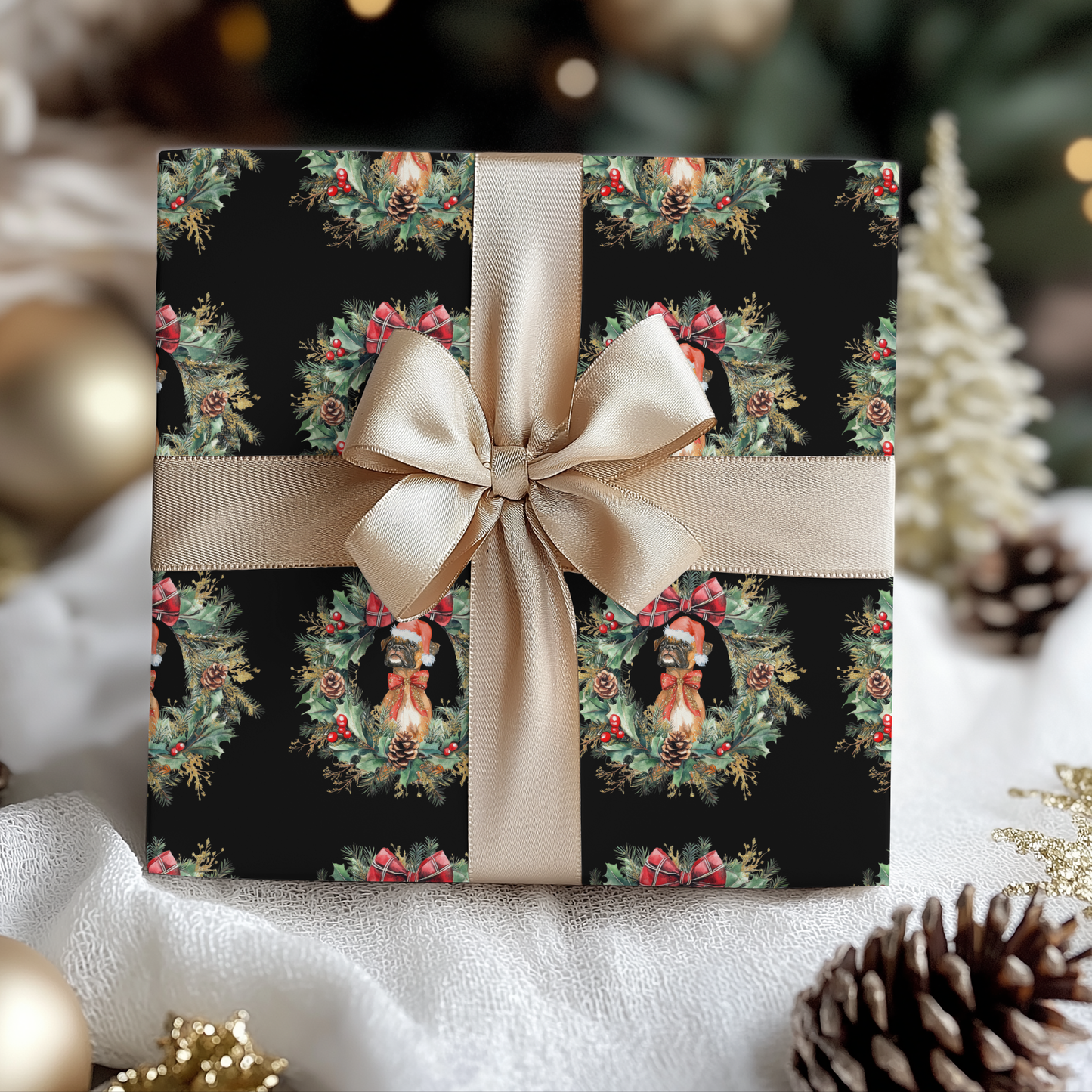 Boxing Day Cheer – Boxer Christmas Wrapping Paper