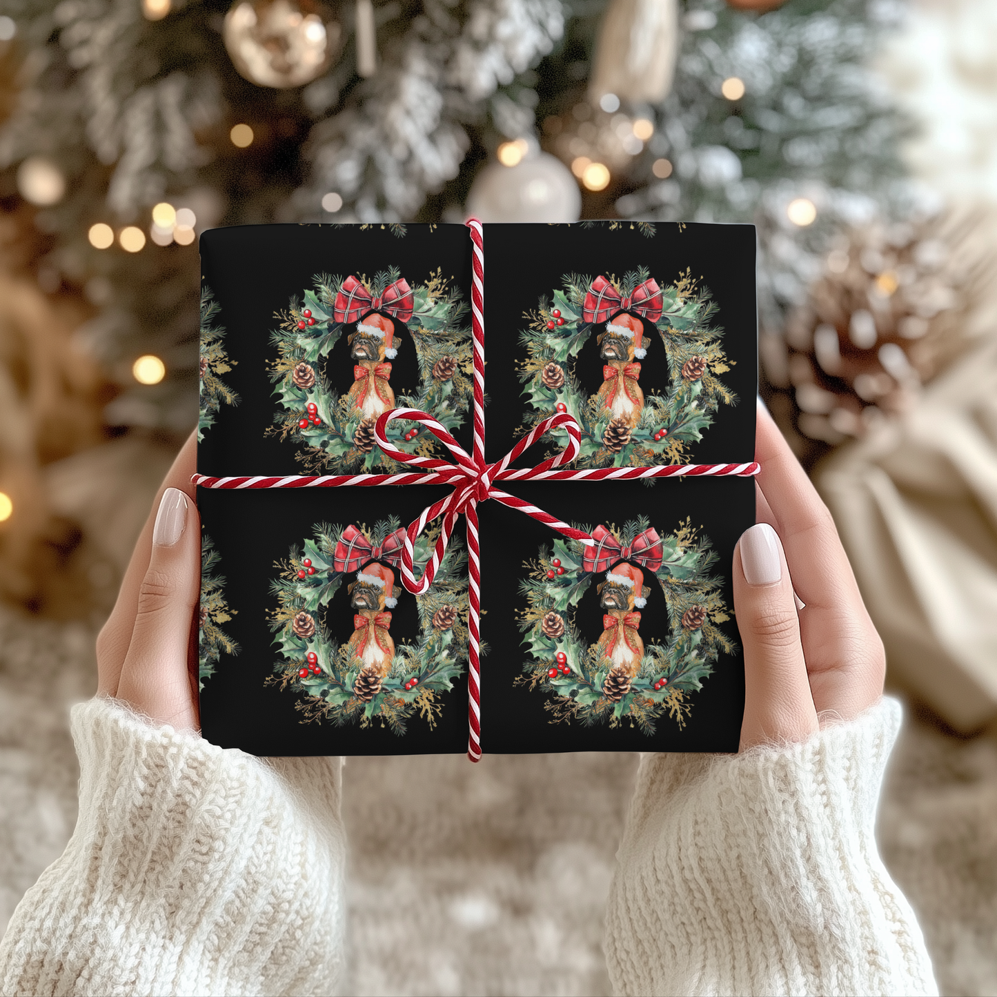 Boxing Day Cheer – Boxer Christmas Wrapping Paper