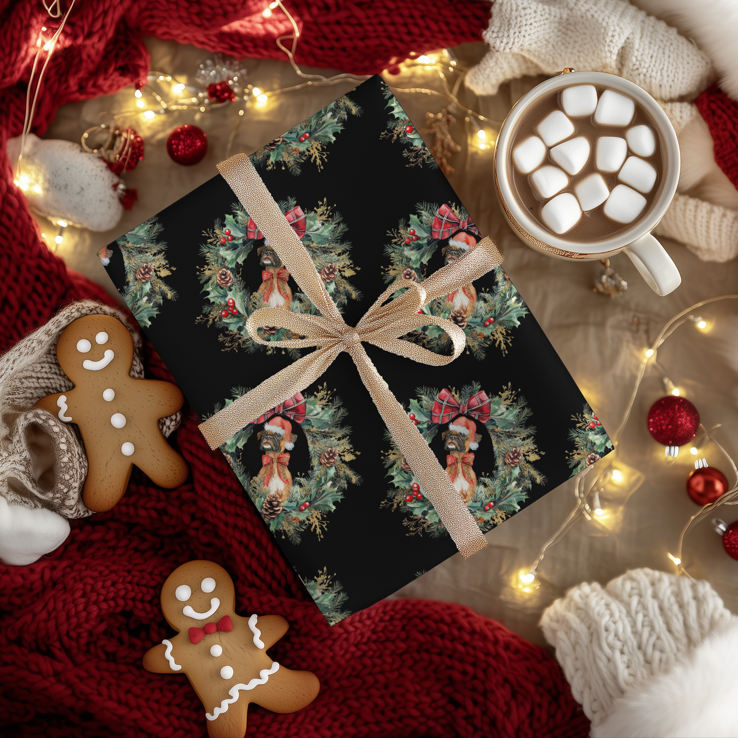 Boxing Day Cheer – Boxer Christmas Wrapping Paper