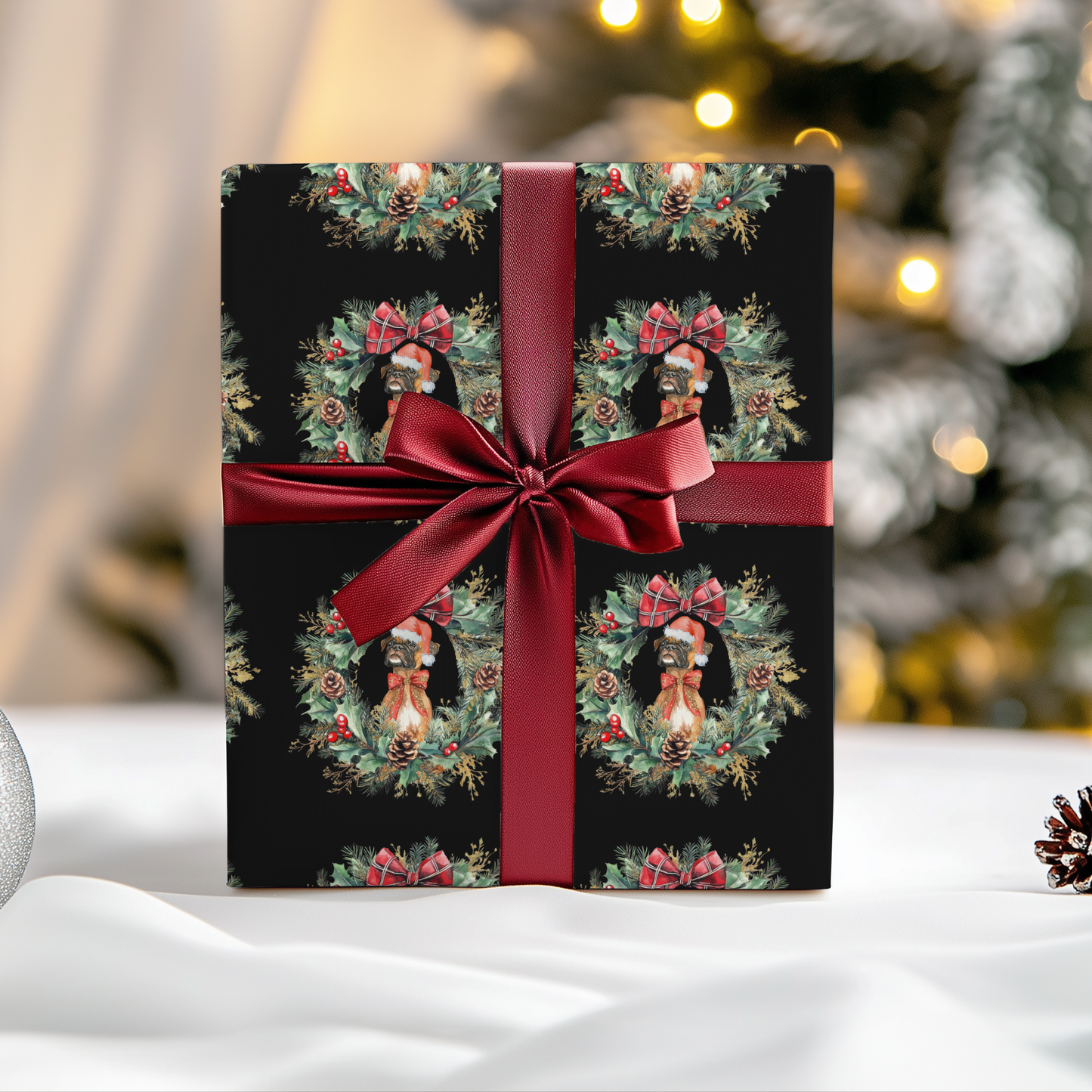 Boxing Day Cheer – Boxer Christmas Wrapping Paper