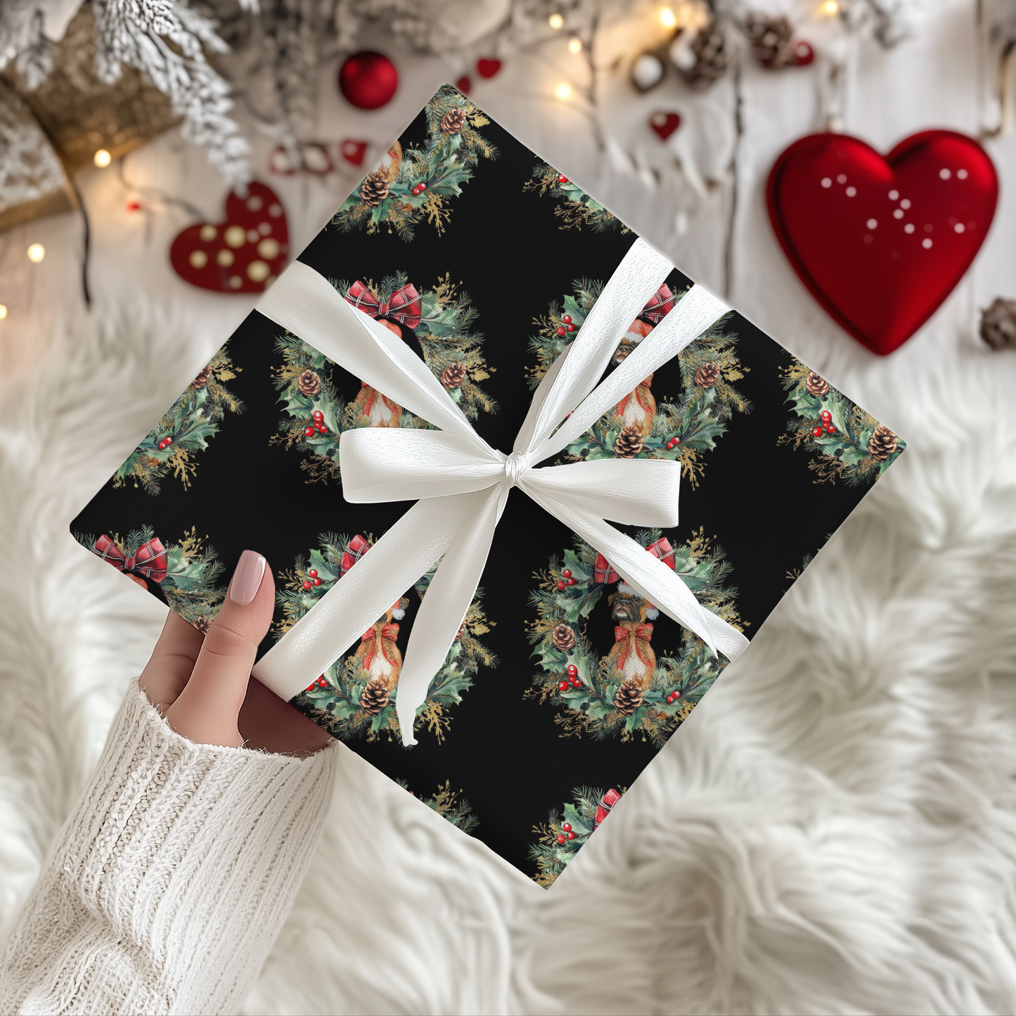 Boxing Day Cheer – Boxer Christmas Wrapping Paper