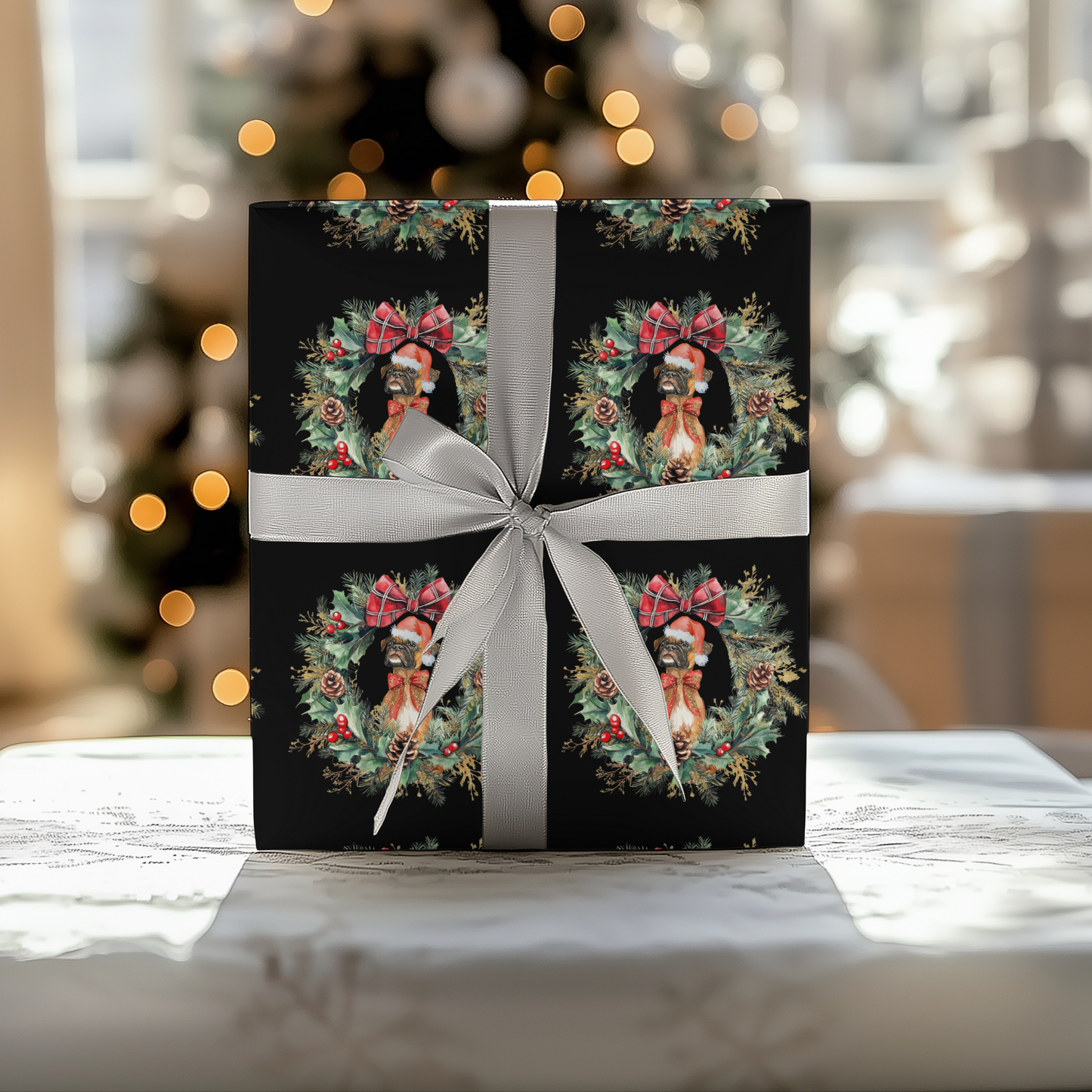 Boxing Day Cheer – Boxer Christmas Wrapping Paper