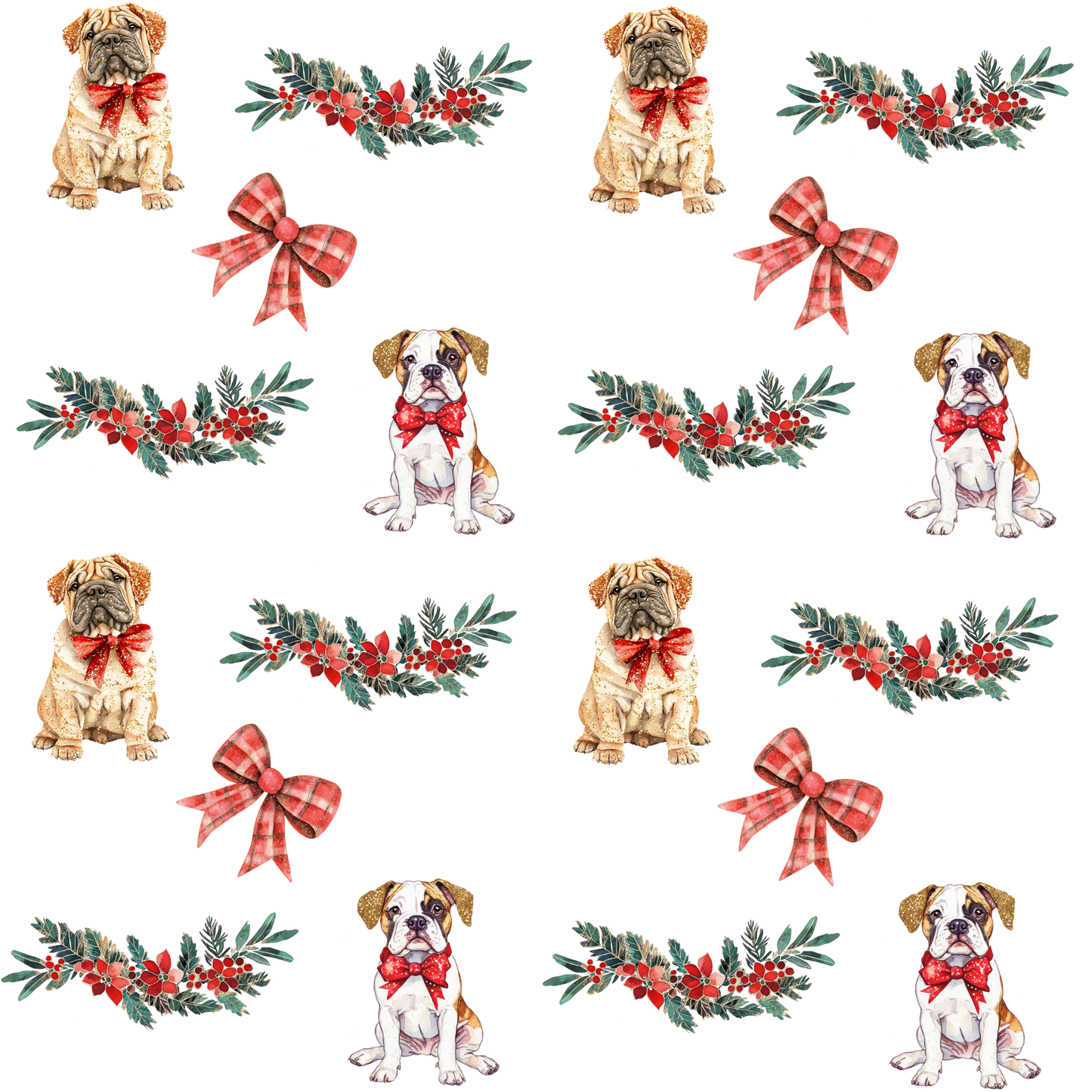 Bulldog & Boxer Christmas Crew
