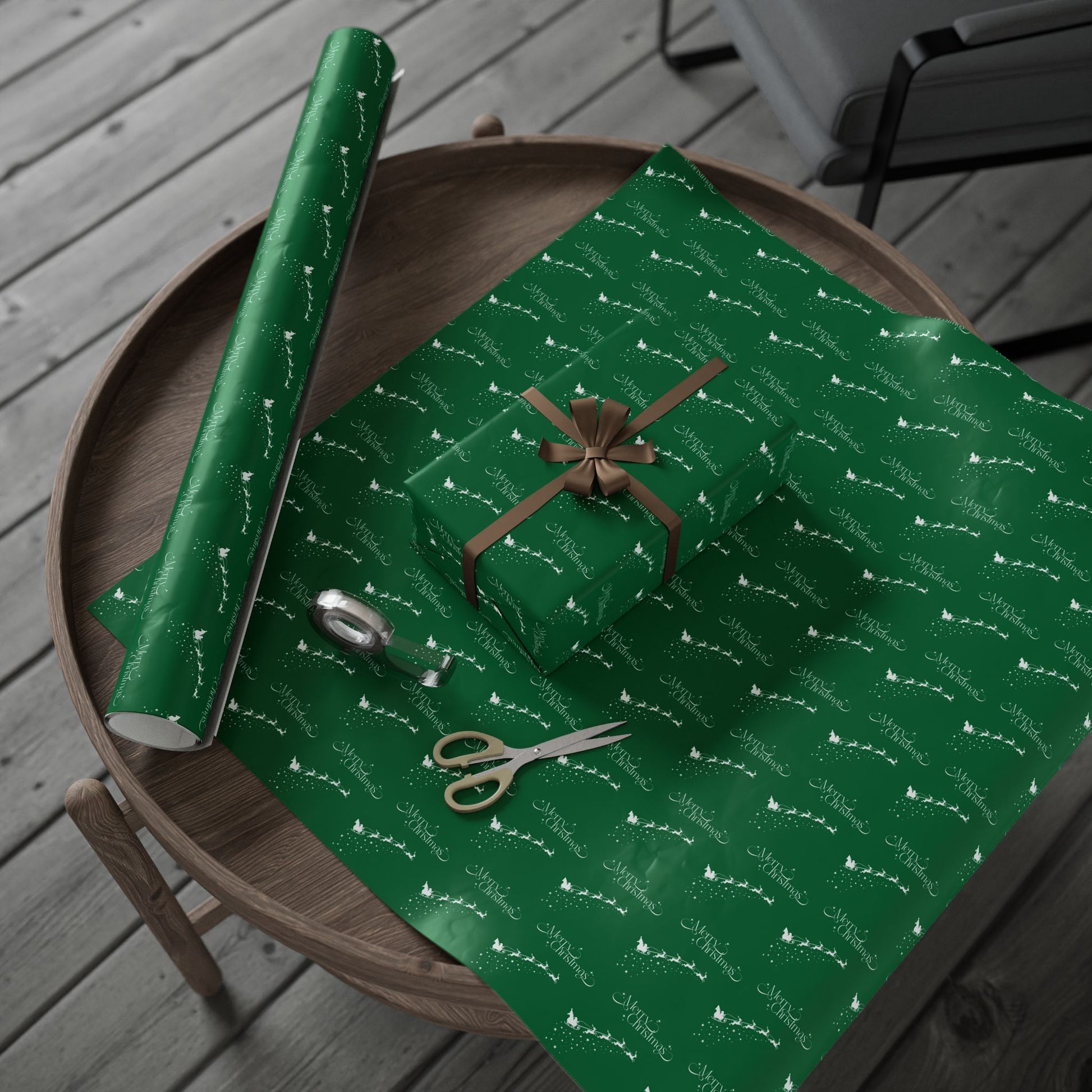 Sleigh All Day – Classic Green Christmas Wrapping Paper