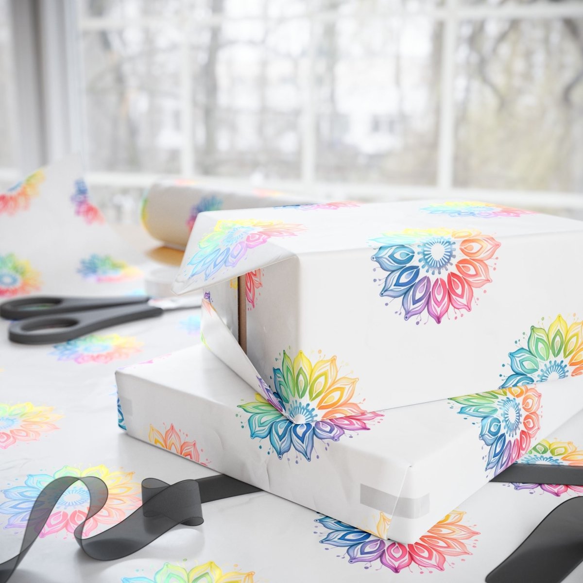Vibrant Rainbow Gift Wrap