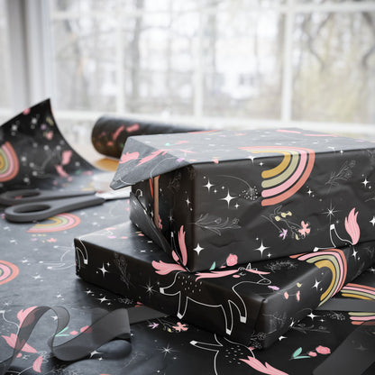 Black Unicorn Rainbow Design