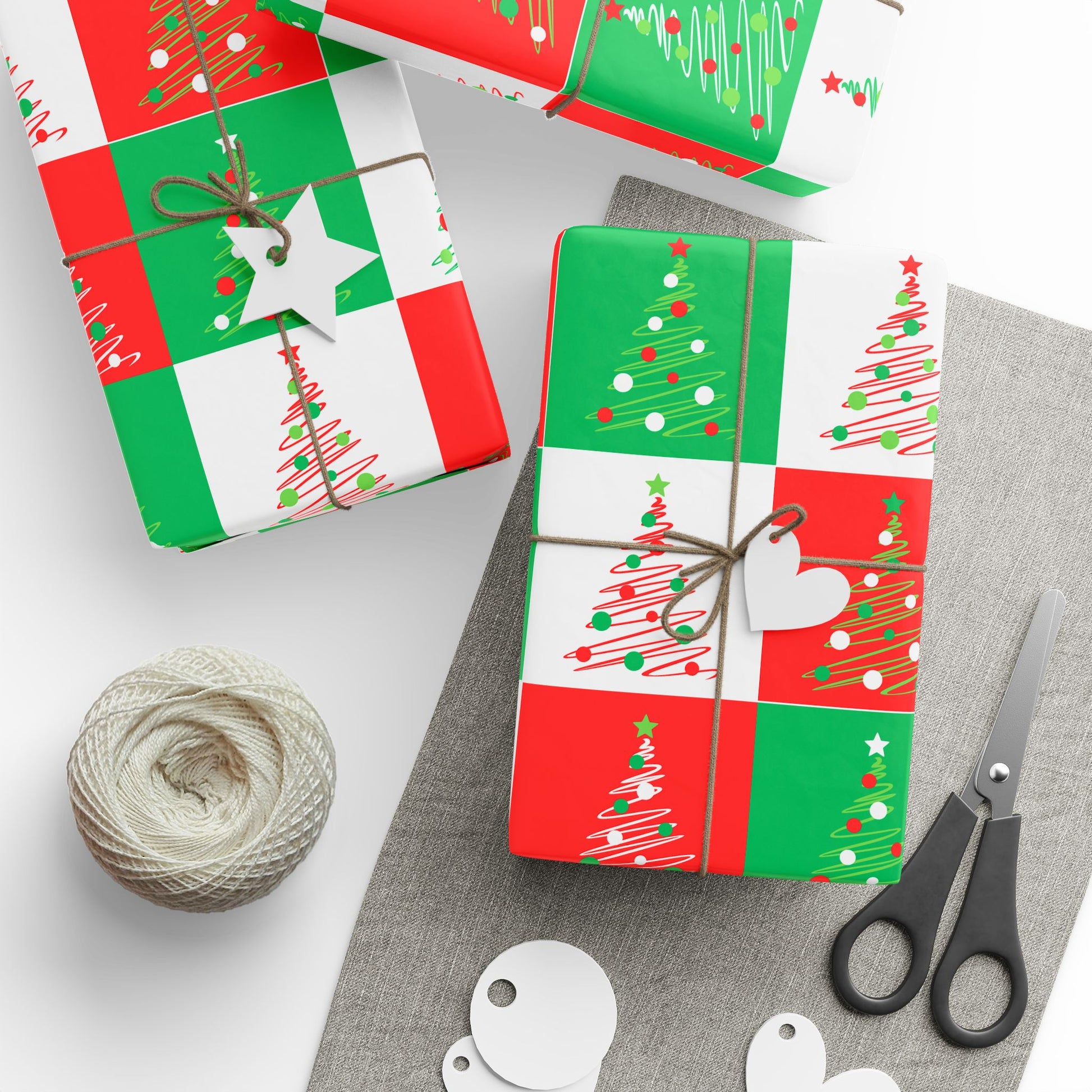 Pop - Tinsel Trees – Modern Graphic Christmas Wrapping Paper