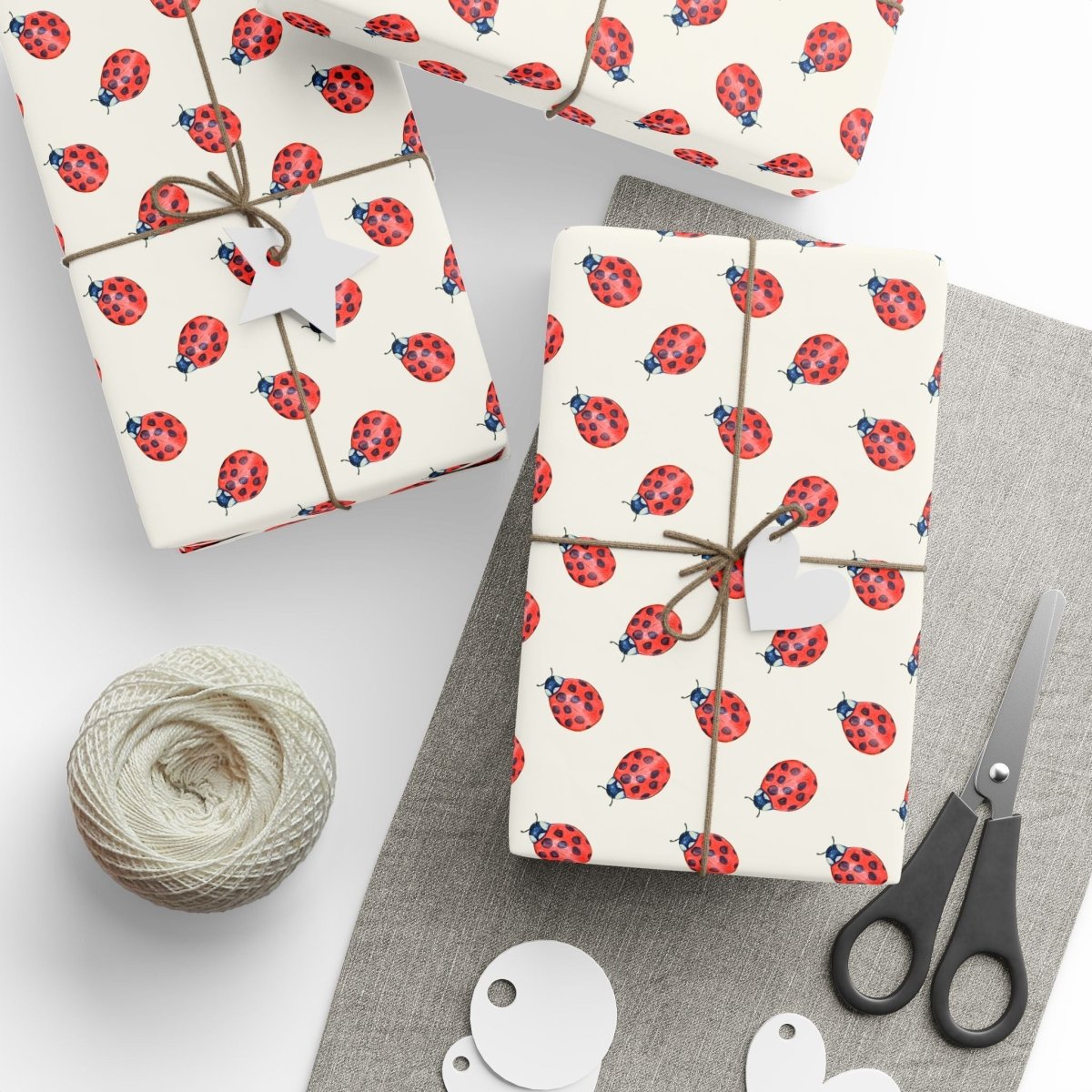 Lucky Little Ladybugs – Red Beetle Wrapping Paper