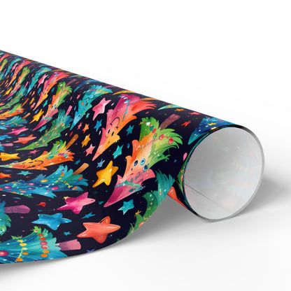 Tree - mendously Bright – Rainbow Christmas Tree Wrapping Paper