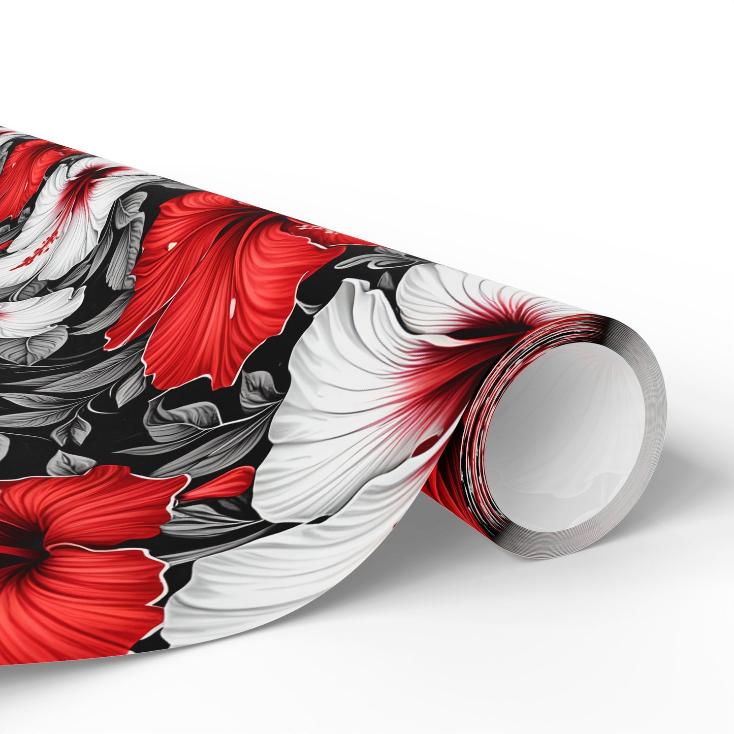Hibiscus Floral Print Gift Wrapping Paper - Lokipawz