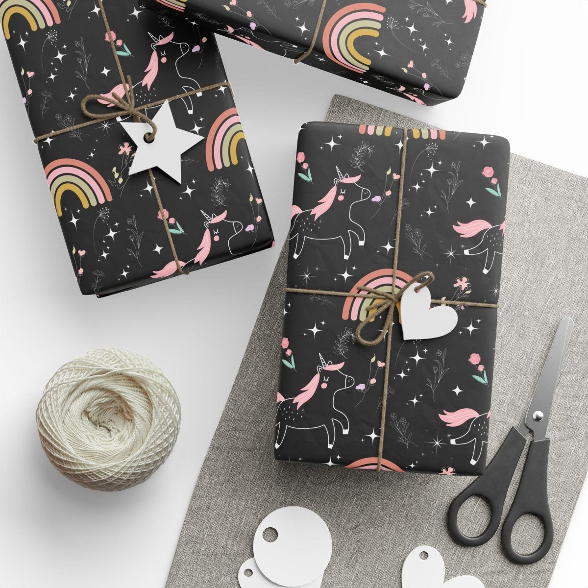 Black Unicorn Rainbow Design
