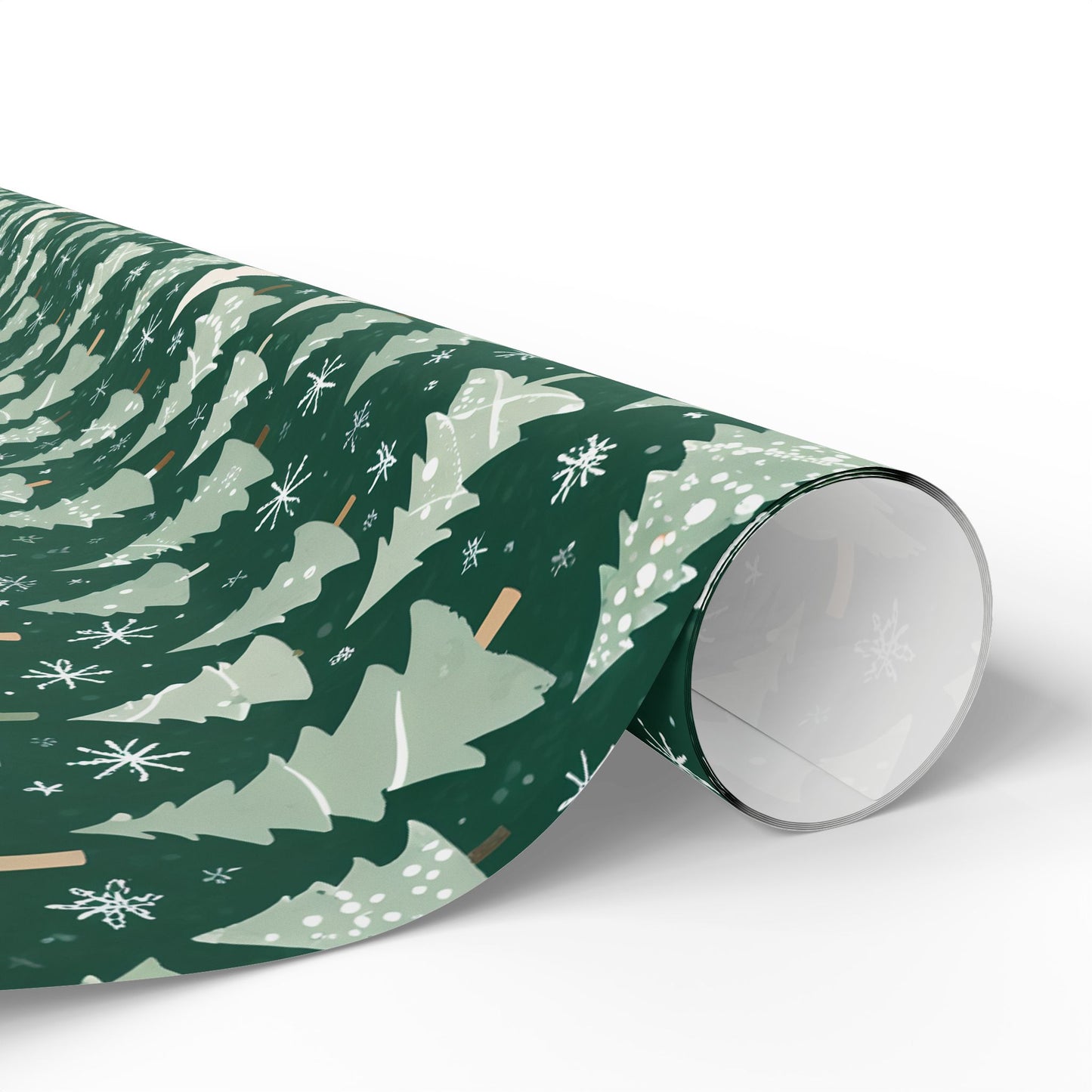 Evergleam Dreams – Snow-Dusted Pine Forest Wrapping Paper