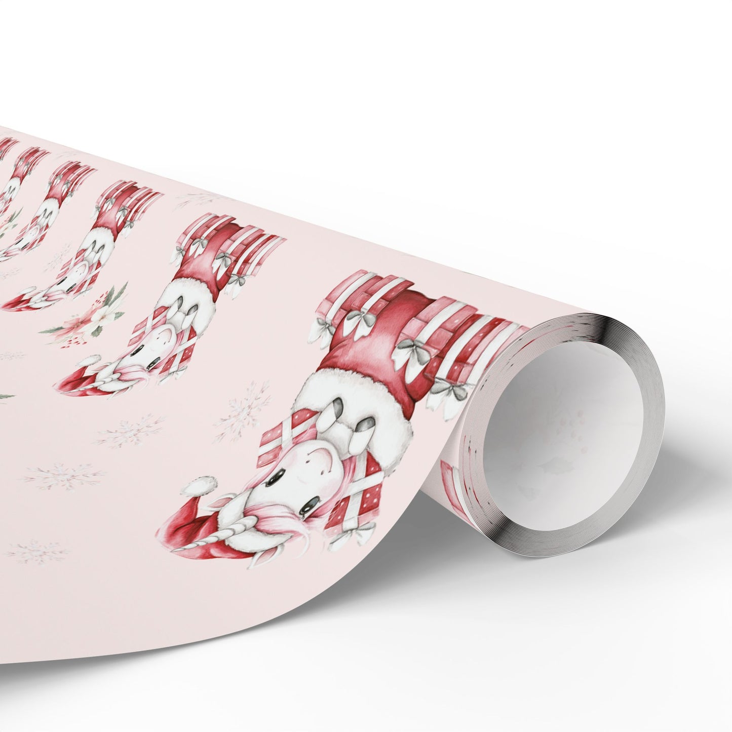 Santa’s Little Sparklecorn – Pink Unicorn Christmas Wrapping Paper