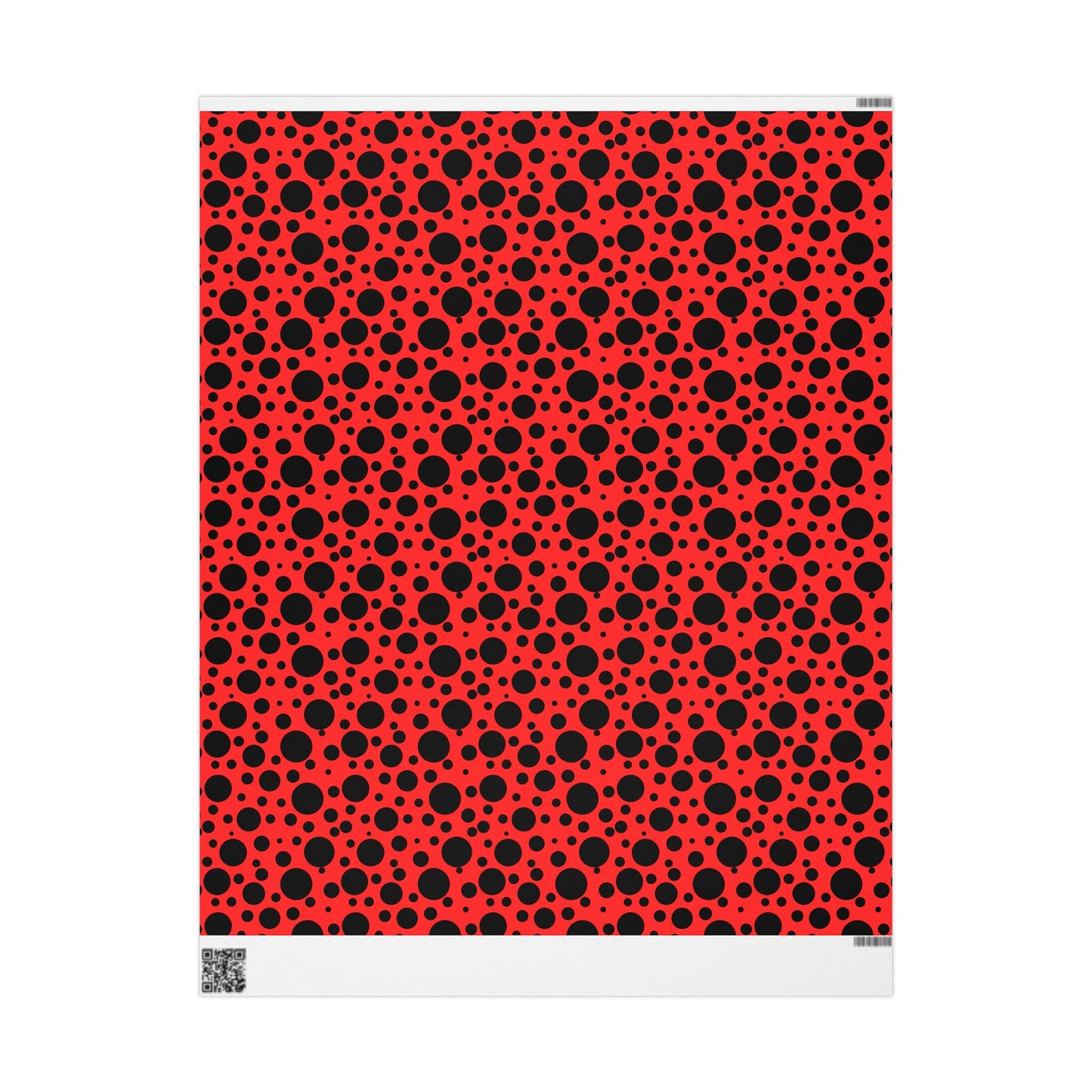 Dot Drama – Retro Red & Black Polka Dot Wrapping Paper