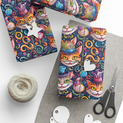 Colorful Cheshire Cat Wrapping Paper