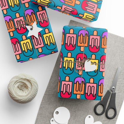 Colorful Blue Popsicle Pop Art Design